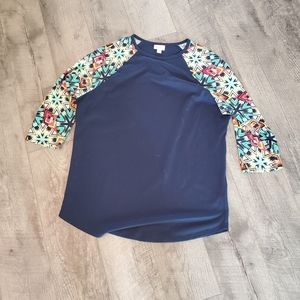 Lularoe navy long sleeve shirt